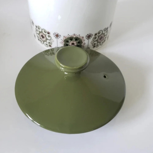 Vintage 1960s  Johnston Brothers Large Green/White Coffee/Tea Pot. - Picture 6 of 12